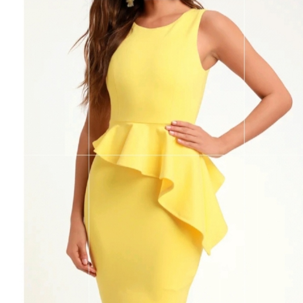 Lulus Beautiful Yellow Dress